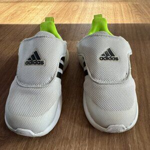 Adidas Fortu Run Toddler Athletic Sneaker Shoes Gray Green White Size 9.5K